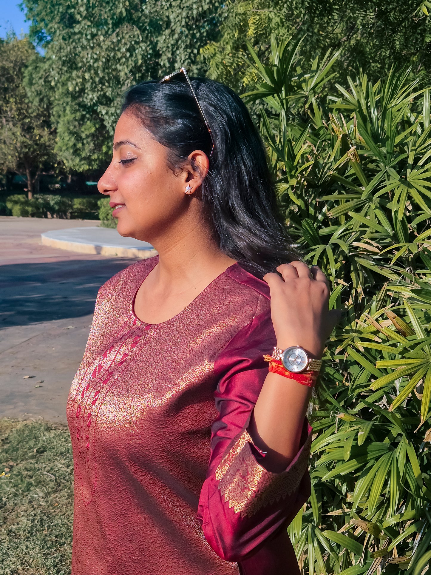 Banarasi Maroon & Gold Zari Work Festive Suit Set