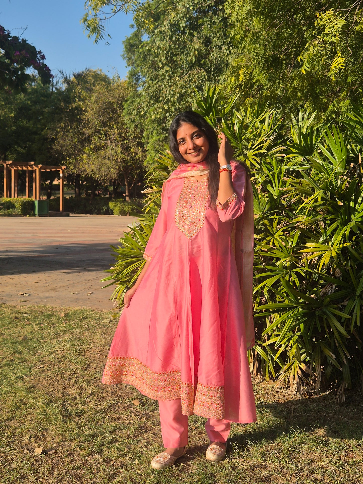 Gulabo Anarkali Long kurta and pant with dupatta set