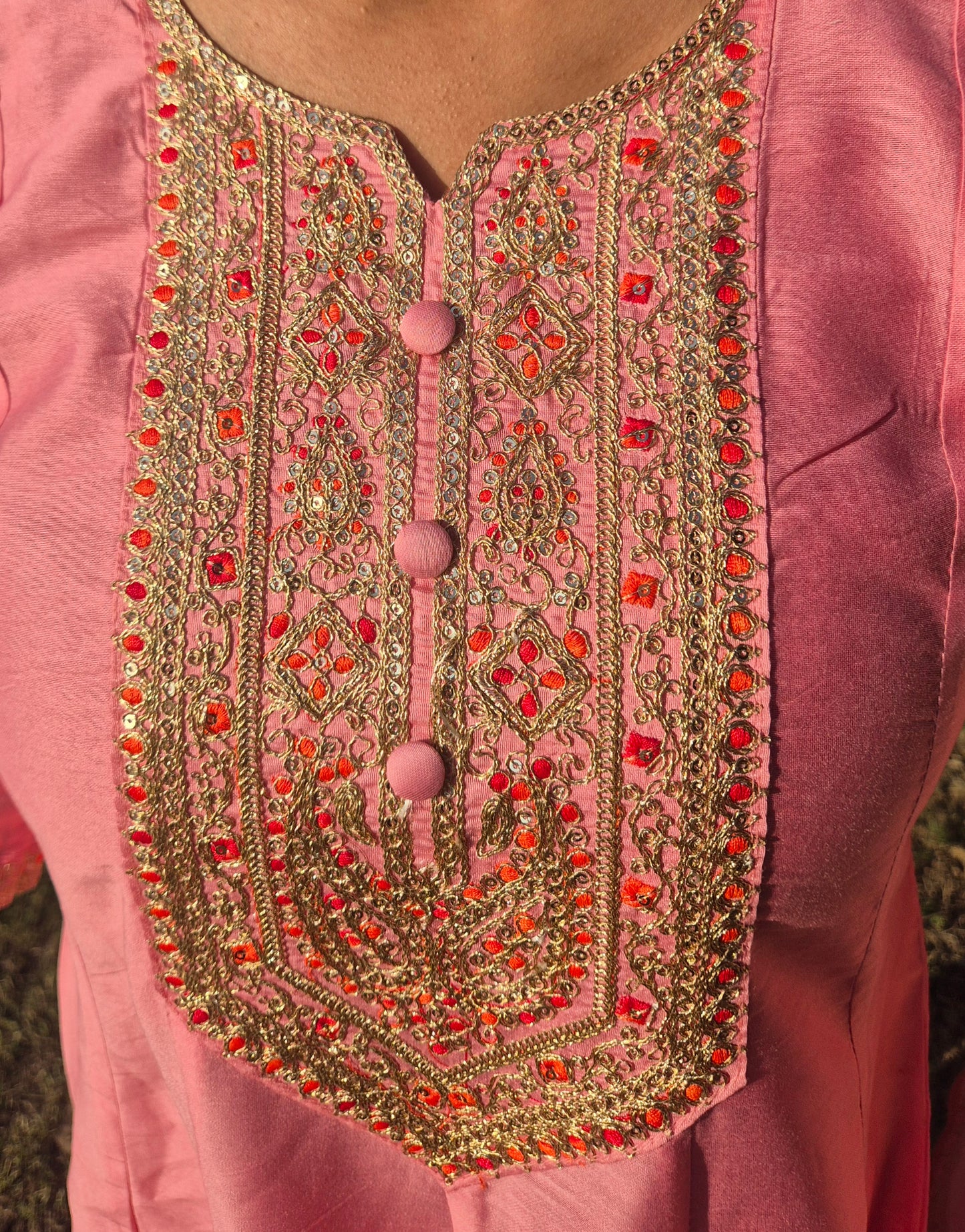 Gulabo Anarkali Long kurta and pant with dupatta set