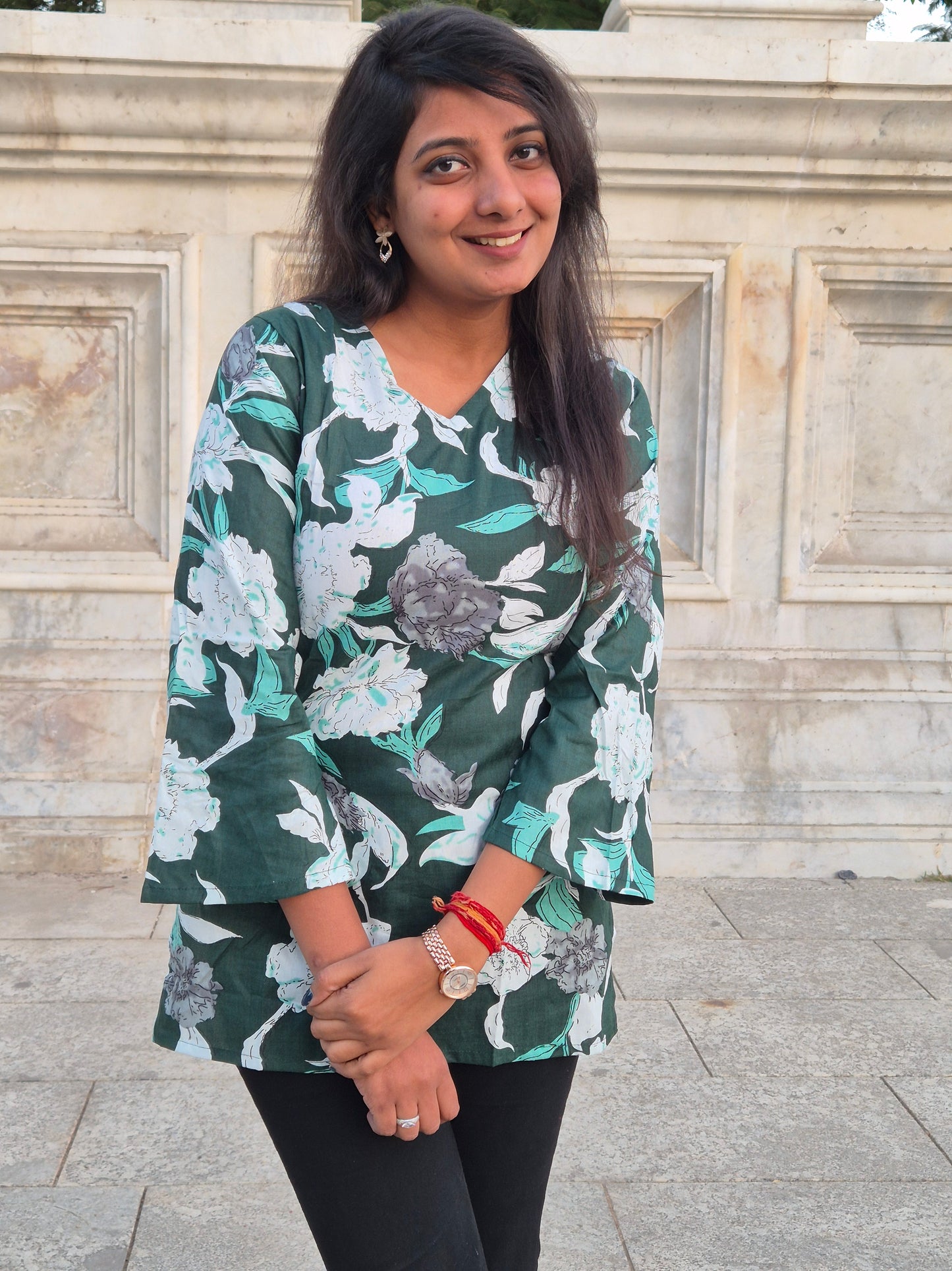 Floral Breeze Cotton Top