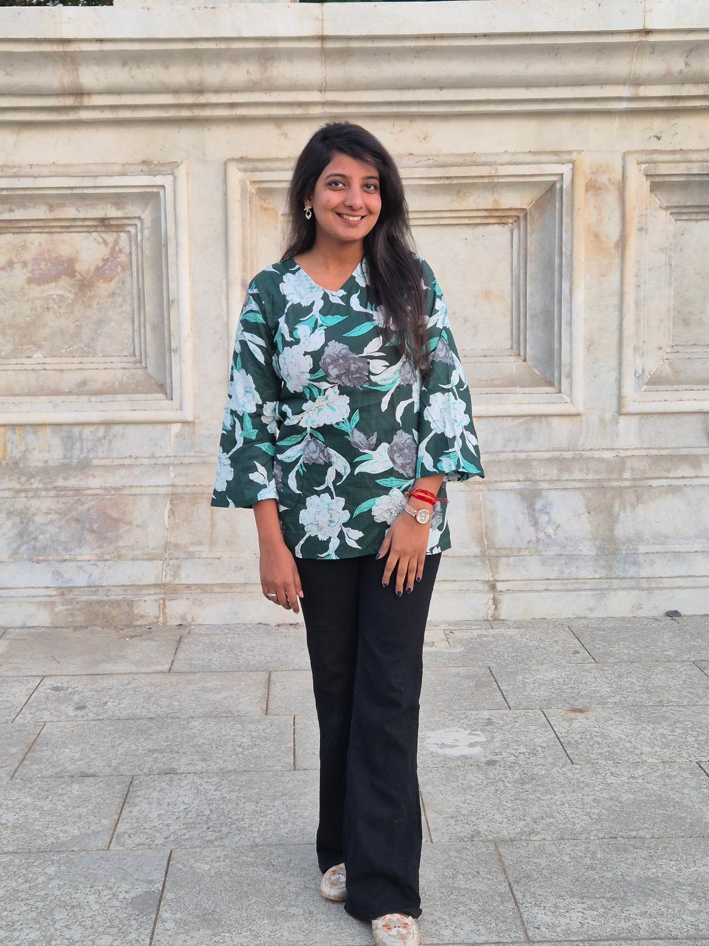 Floral Breeze Cotton Top